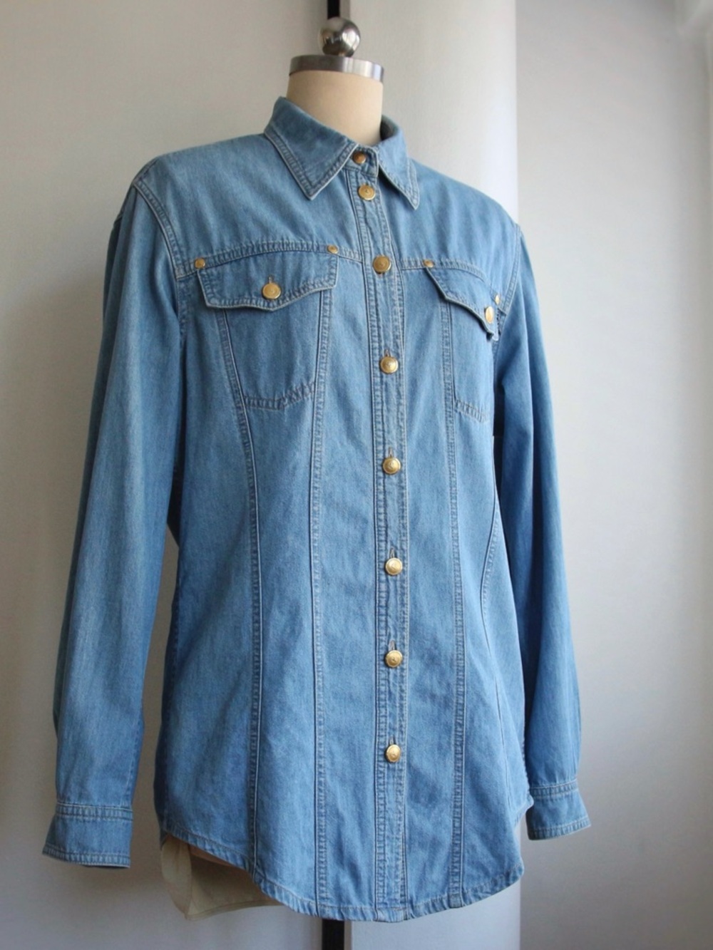 Escada Sport Light Denim Button Down Shirt
